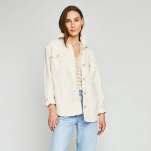 Gentle Fawn Nicholson Shacket Jacket Cream Size Medium